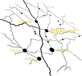Mapa - Falco taxi Boskovice